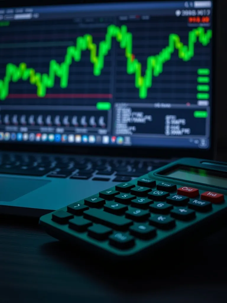 High-quality professional macro shot of a financial calculat
